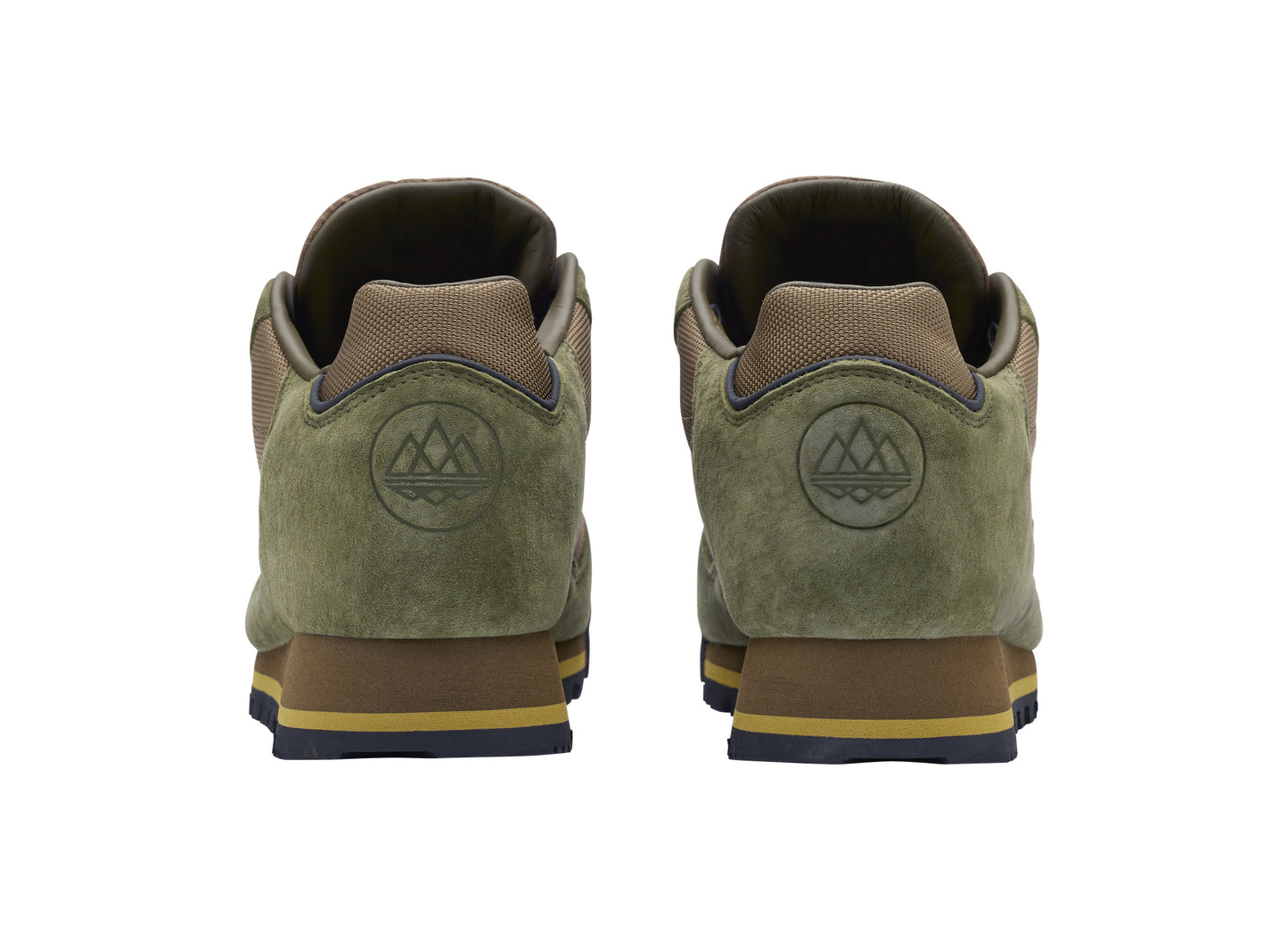 Adidas Wetherlam SPZL in Sand Green / Utility Black / Mesa — heel view