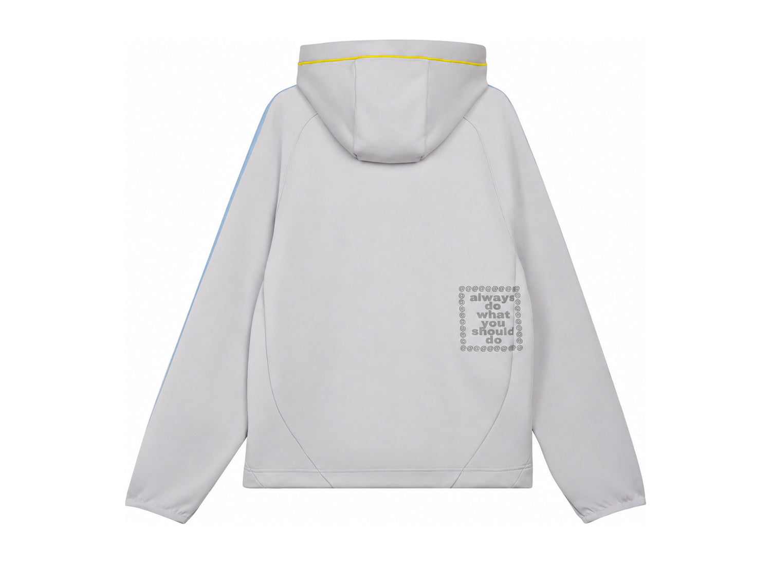 Adidas x Always Do What You Should Do Spacer Teamgeist Full Zip Hoodie in Light Solid Grey — back view