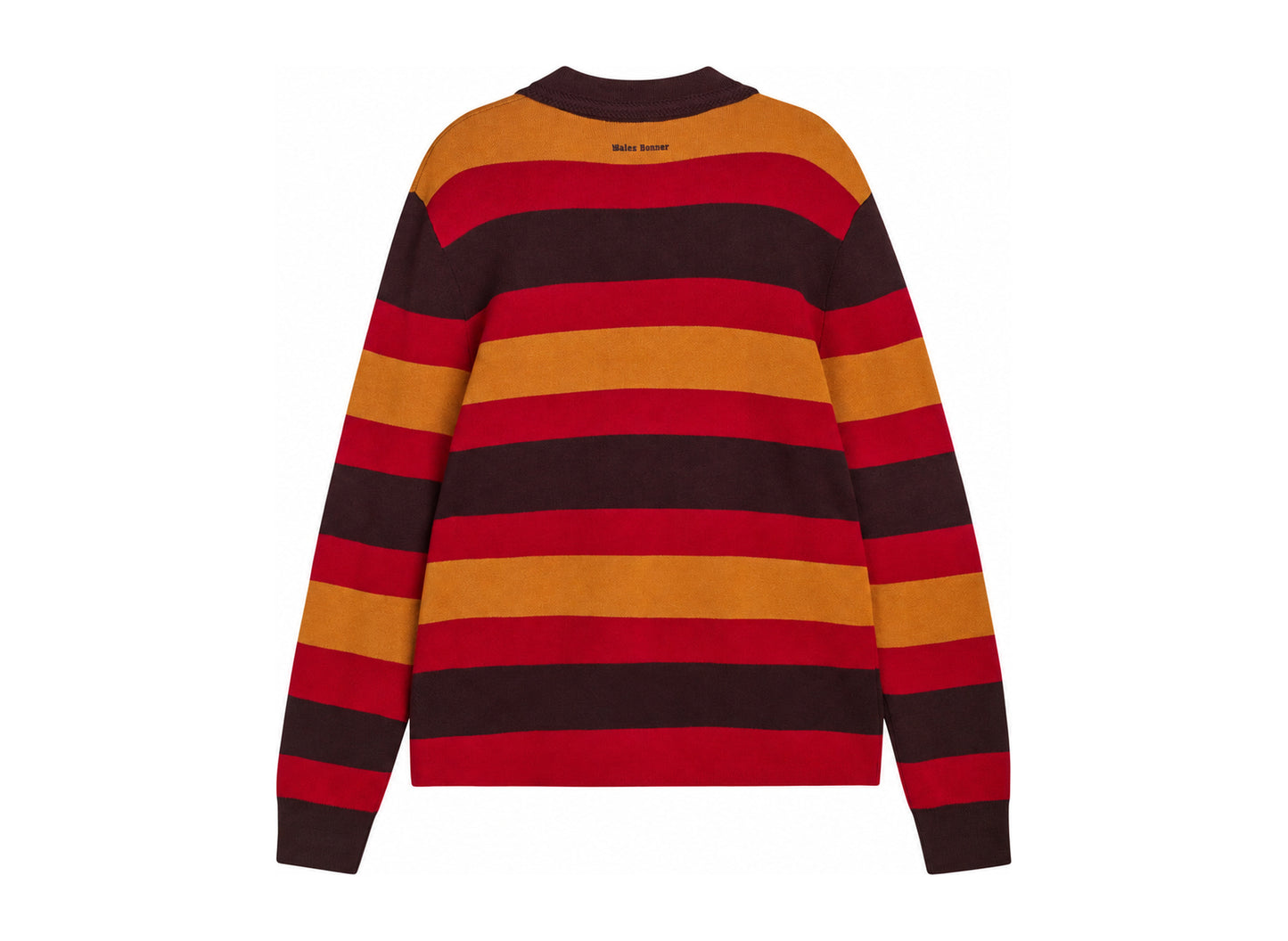 Adidas x Wales Bonner Long Sleeve Knit Shirt in Multi-Color — back view