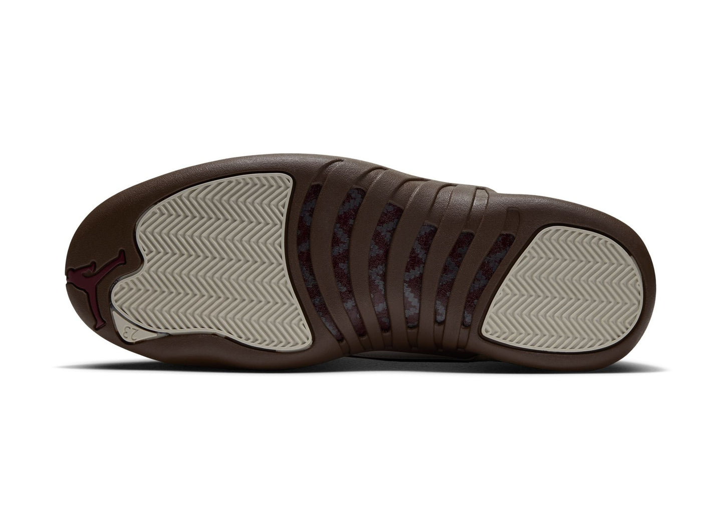 Air Jordan 12 Fireside CT8013-105 in Light Orewood Brown / Cacao Wow – outsole