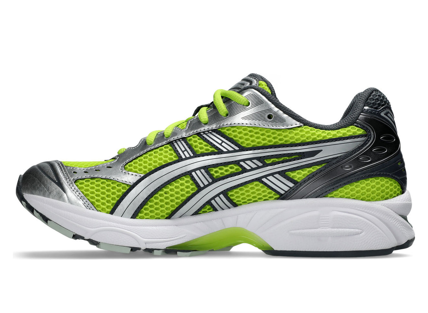 Asics Gel-Kayano 14 in Lime Zest / Pure Silver view 8
