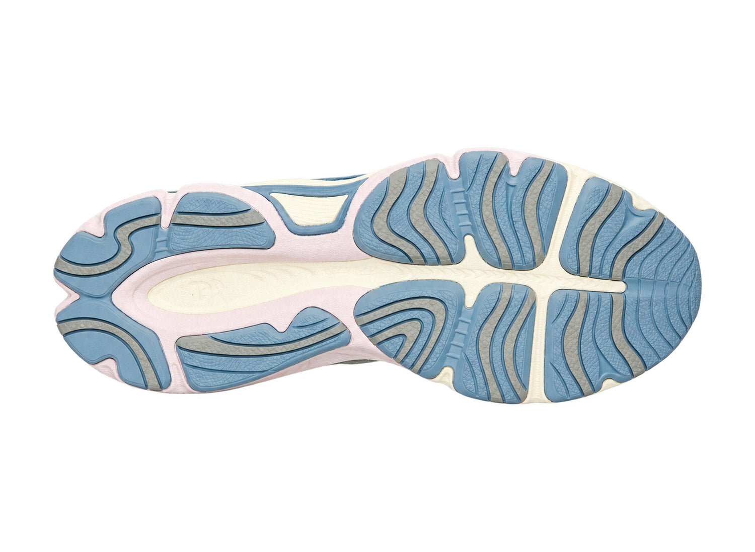 Asics Gel-NYC 2.0 in Ivory / Slate Blue, outsole view.