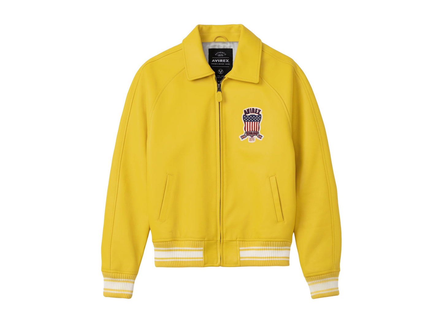 Avirex Fashion Icon Jacket in Gold — front view