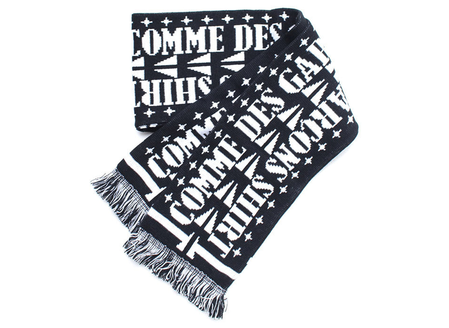 Comme des Garçons SHIRT Logo Football Scarf in Black / White — product photo 2