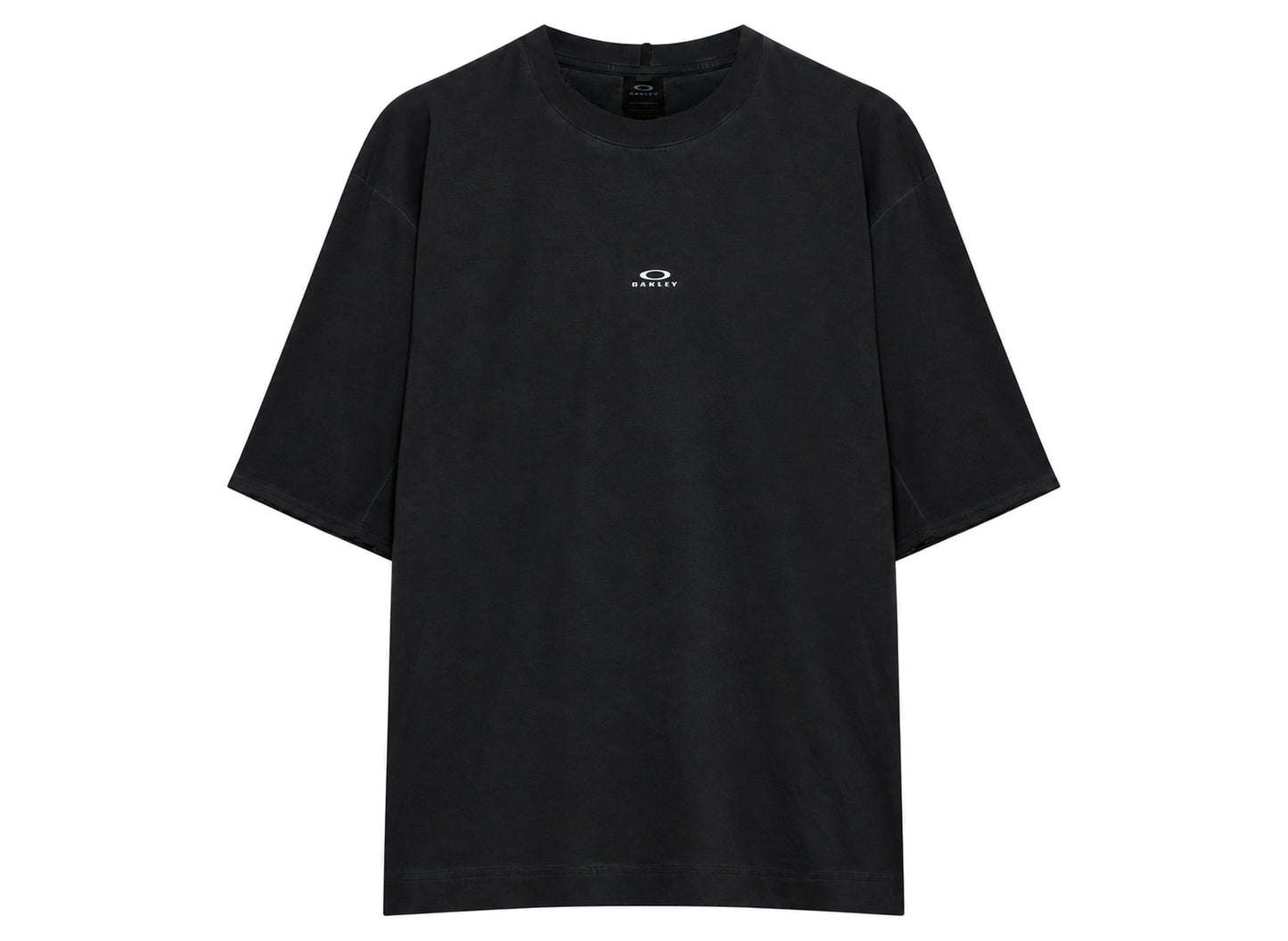 Oakley Latitude Veil Tee in Pitch Black front product view on white
