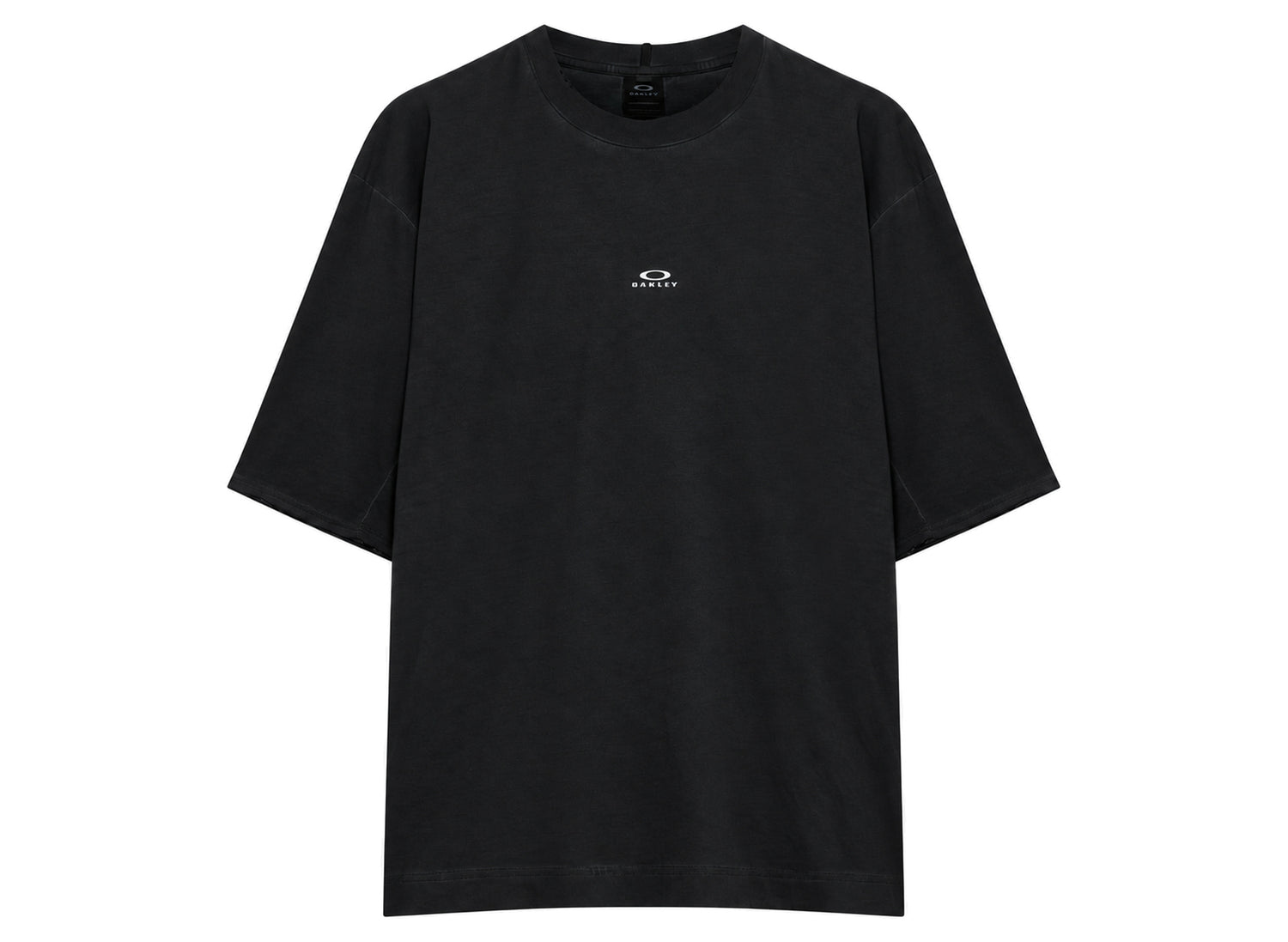 Oakley Latitude Veil Tee in Pitch Black front product view on white