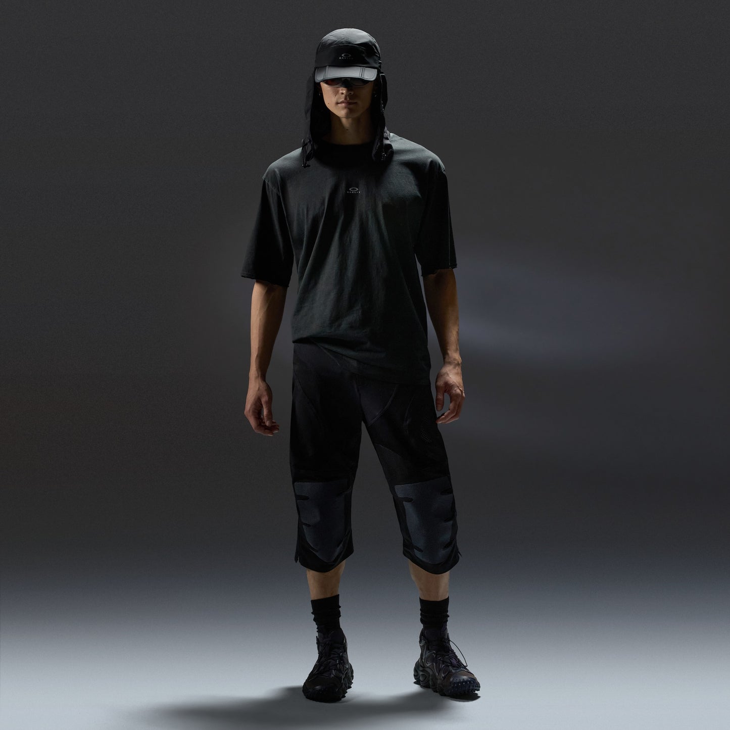 Oakley Latitude Veil Tee in Pitch Black on-model or alternate product view
