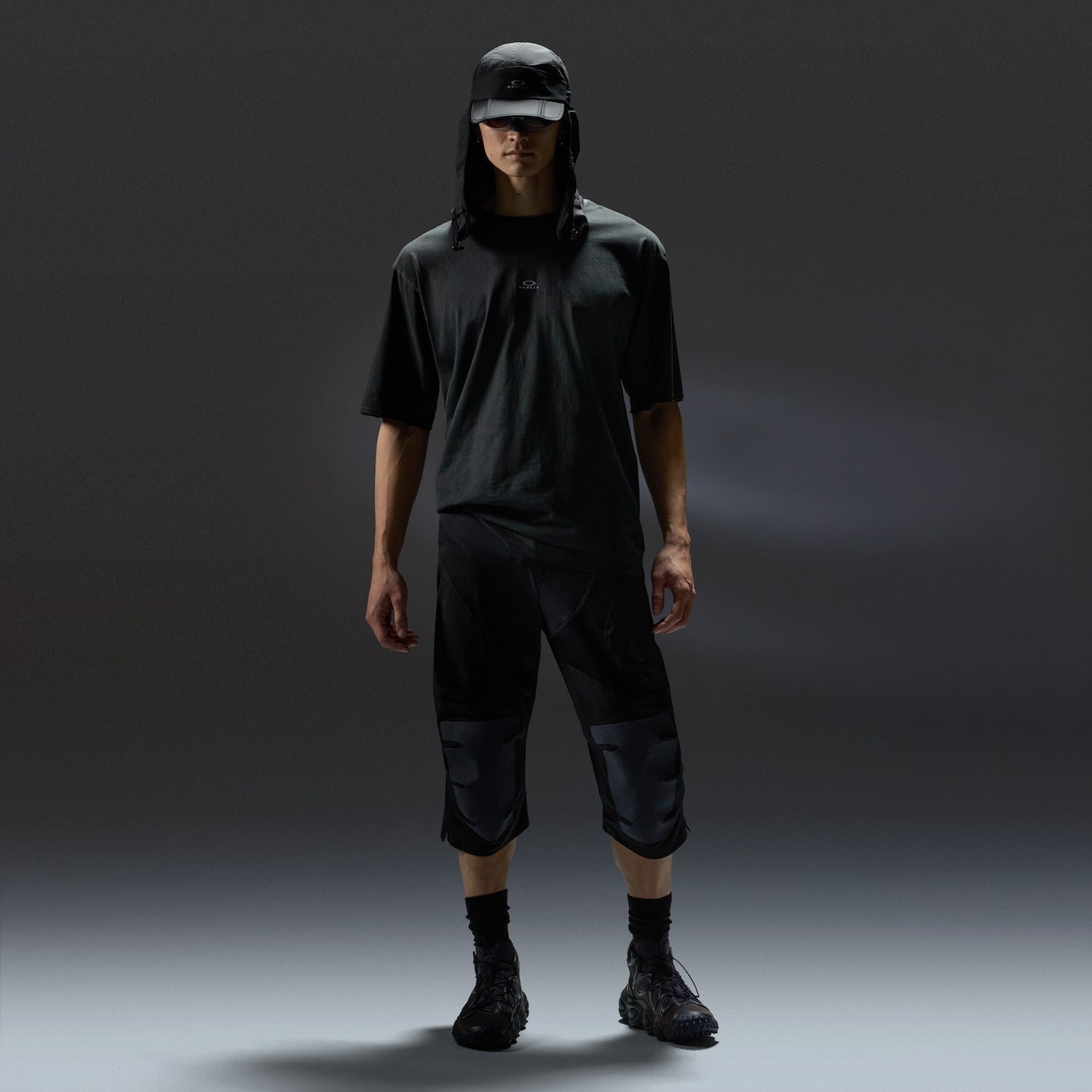 Oakley Latitude Veil Tee in Pitch Black on-model or alternate product view