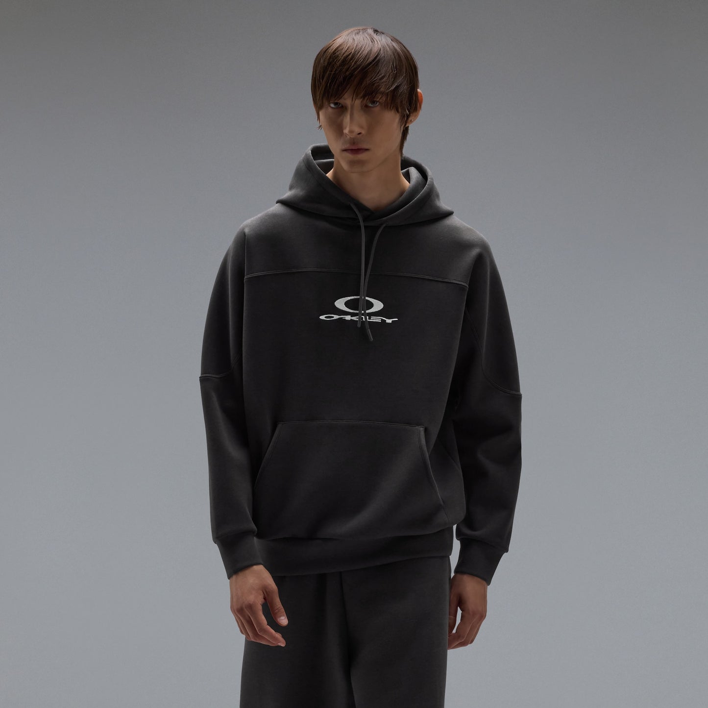 Oakley New Retro Fleece Hoodie 2.7 in Phantom on-model or alternate product view
