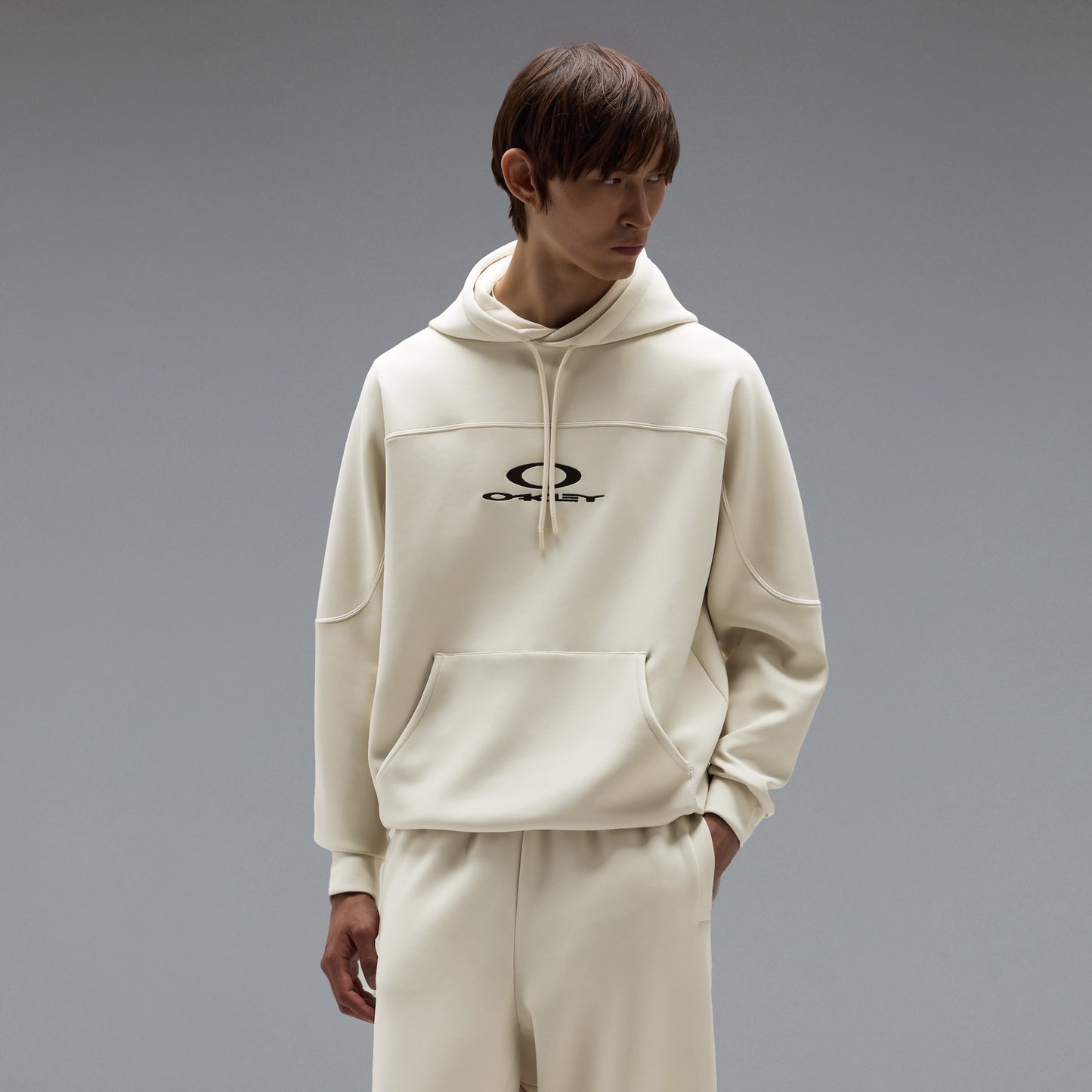 Oakley New Retro Fleece Hoodie 2.7 in Mist on-model or alternate product view