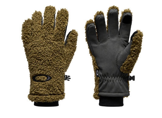 Oakley Mountain Fire Glove in Deep Olive front product view on white