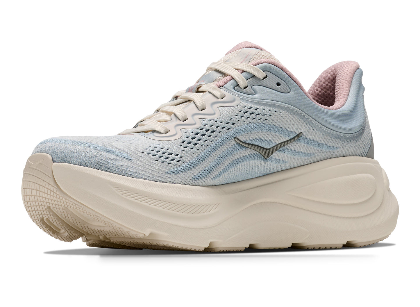 Women's Hoka Bondi 9 in Alabaster / Mineral Blue