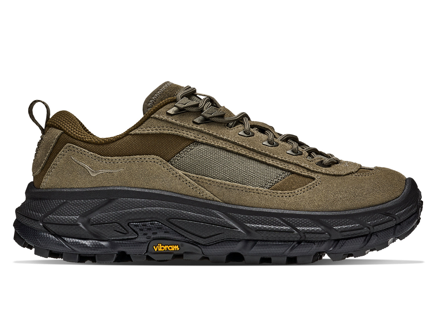 Hoka Tor Summit FLD in Black / Antique Olive — right side view
