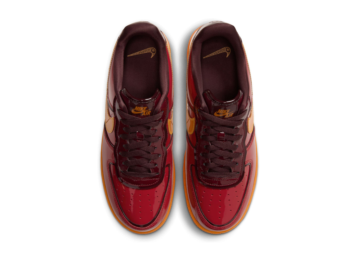 Nike Air Force 1 07 Premium in Gym Red / Bright Ceramic — top pair