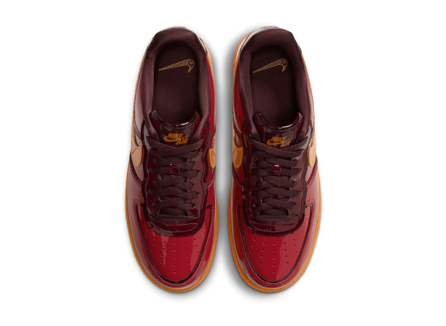 Nike Air Force 1 07 Premium in Gym Red / Bright Ceramic — top pair