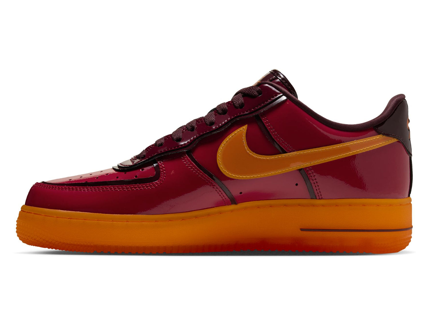 Nike Air Force 1 07 Premium in Gym Red / Bright Ceramic — alternate left profile