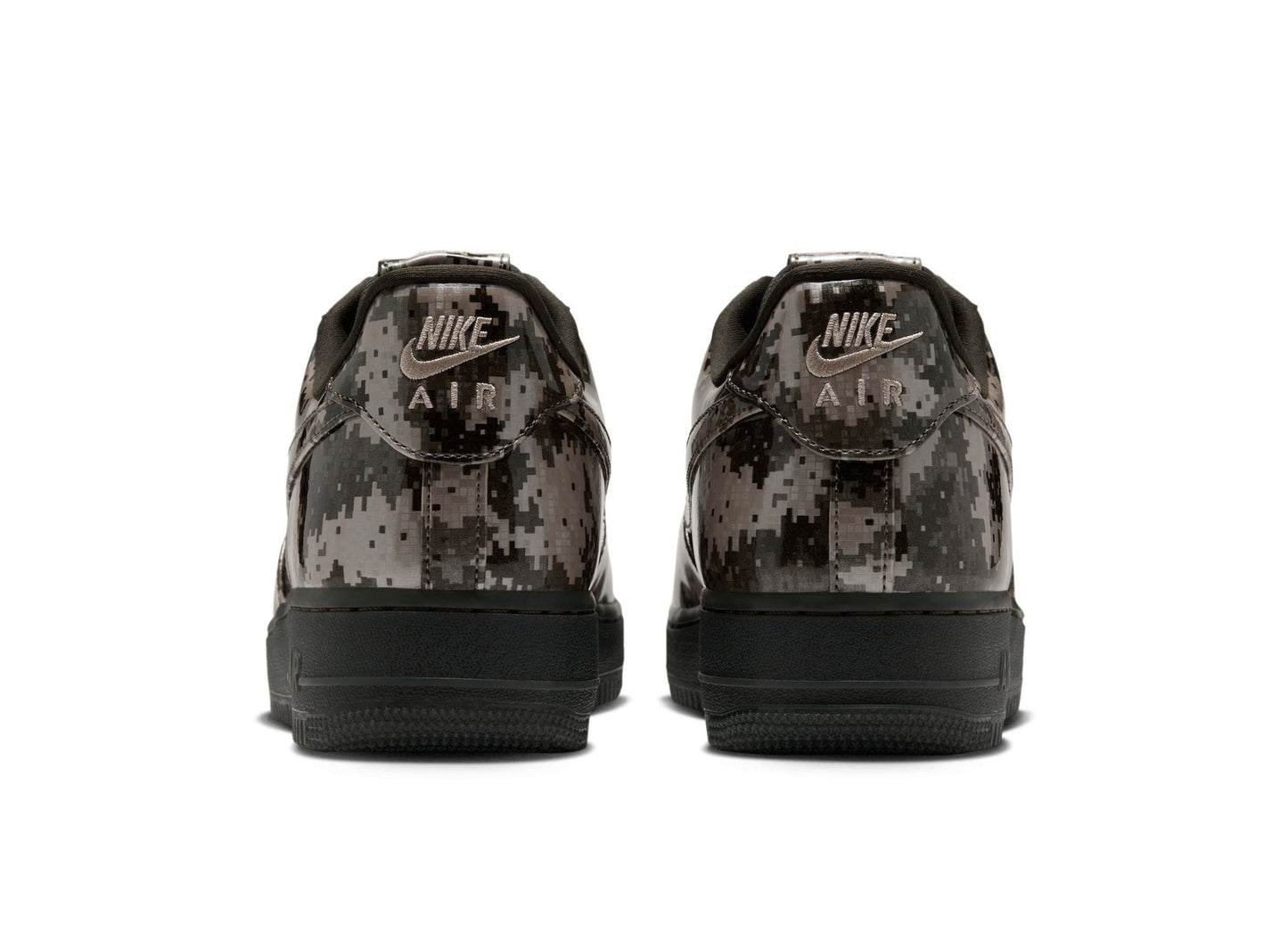 Nike Air Force 1 Low Retro Camo in Multi-Color / Rough Green — rear pair