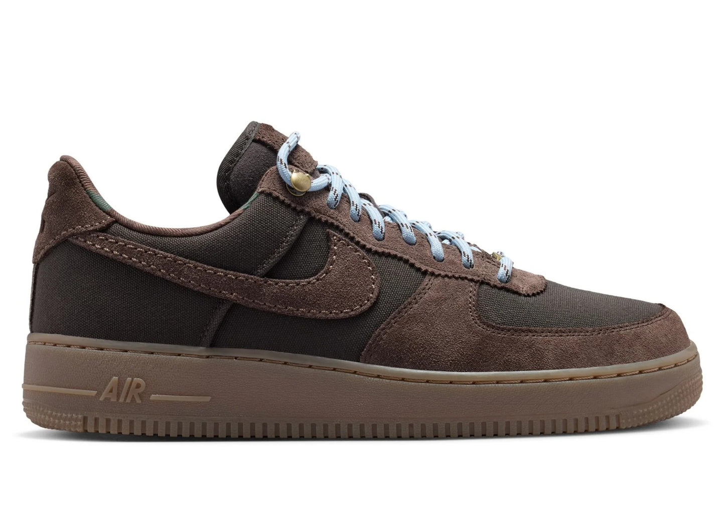 Nike Air Force 1 '07 LV8 in Shadow Brown / Baroque Brown — right-facing side profile