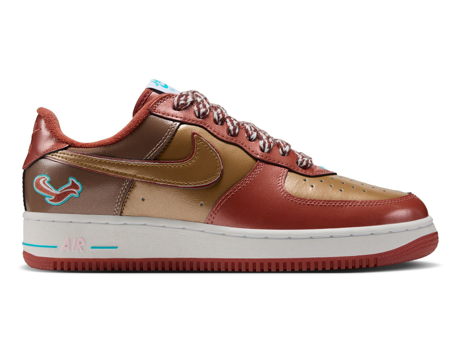 Nike x NIGO x J-Hope Air Force 1 '01 IO8766-800 in Burnt Sunrise — right profile
