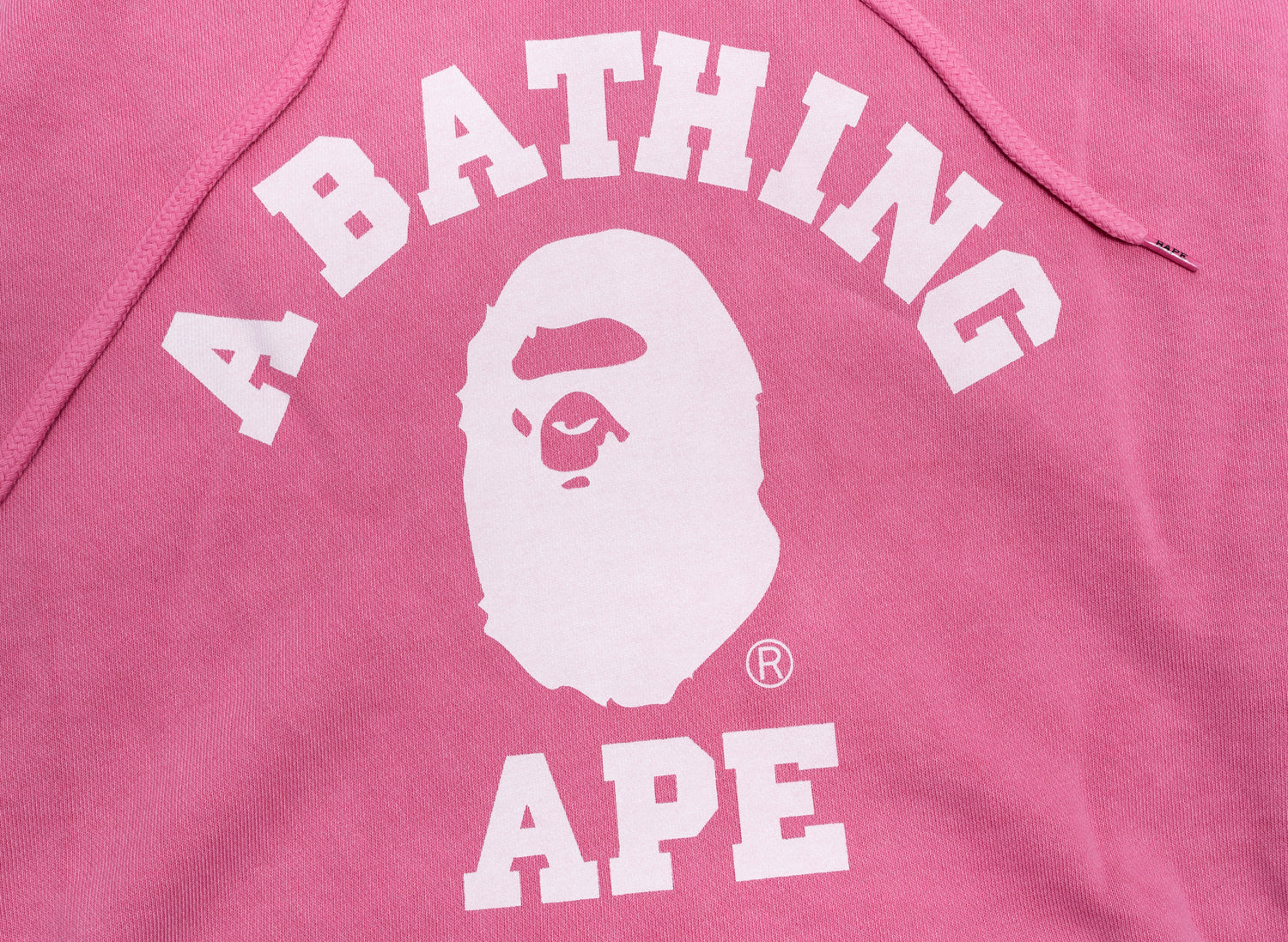A Bathing Ape College Overdye Pullover Hoodie in Pink - view 2