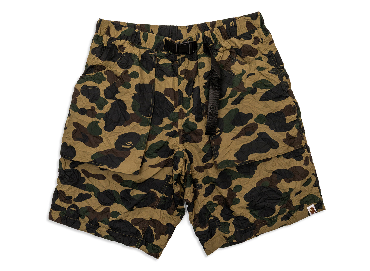 A Bathing Ape Crinkle Effect 1stCamo Climbing Shorts