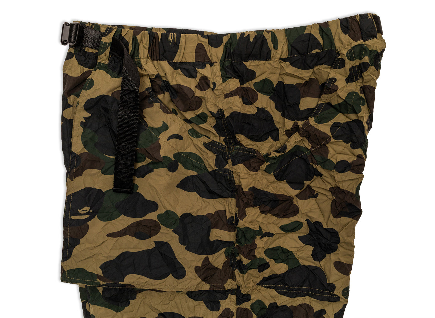 A Bathing Ape Crinkle Effect 1stCamo Climbing Shorts - view 4