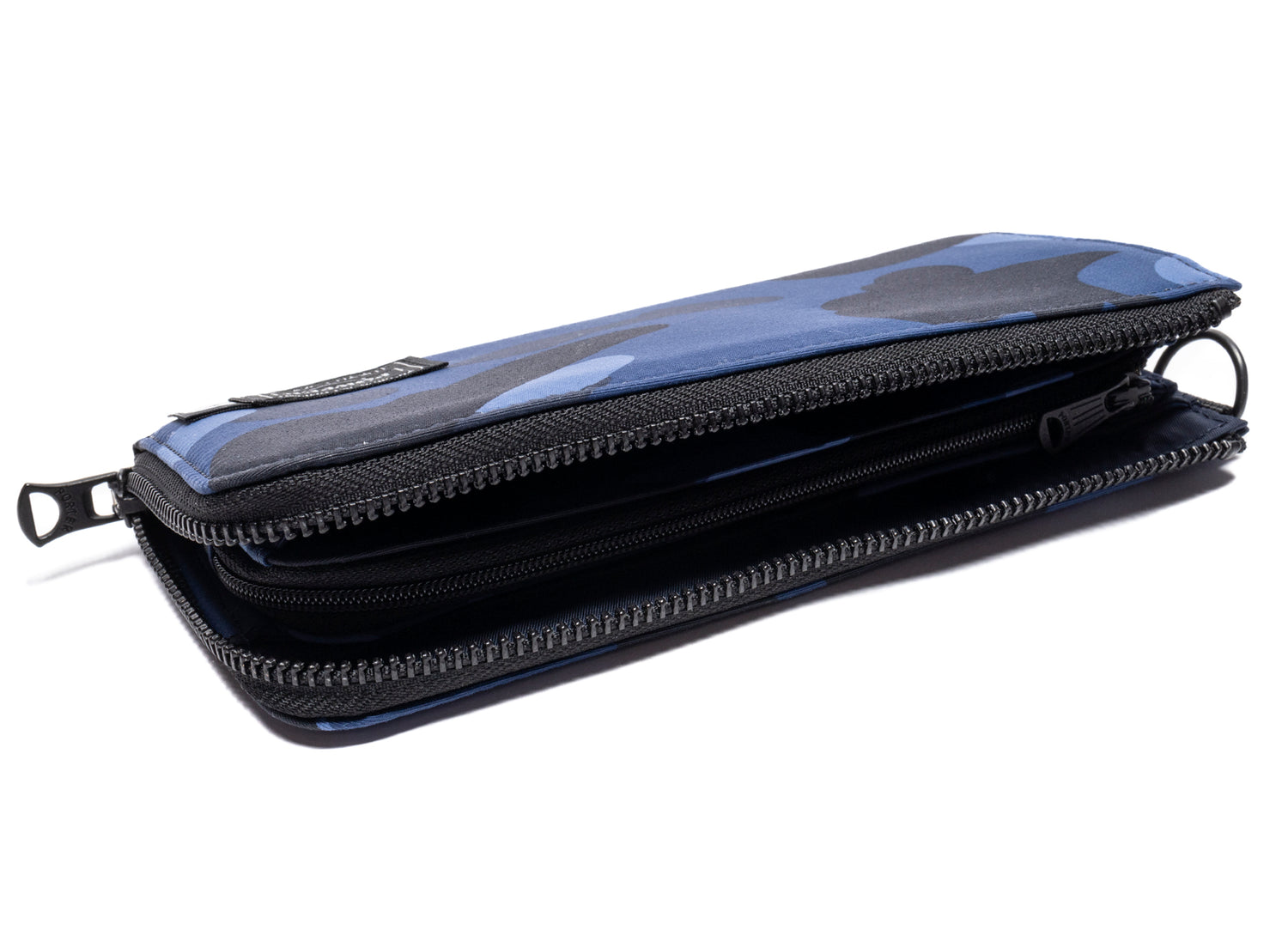 A Bathing Ape Porter Color Camo Long Wallet in Navy - view 2