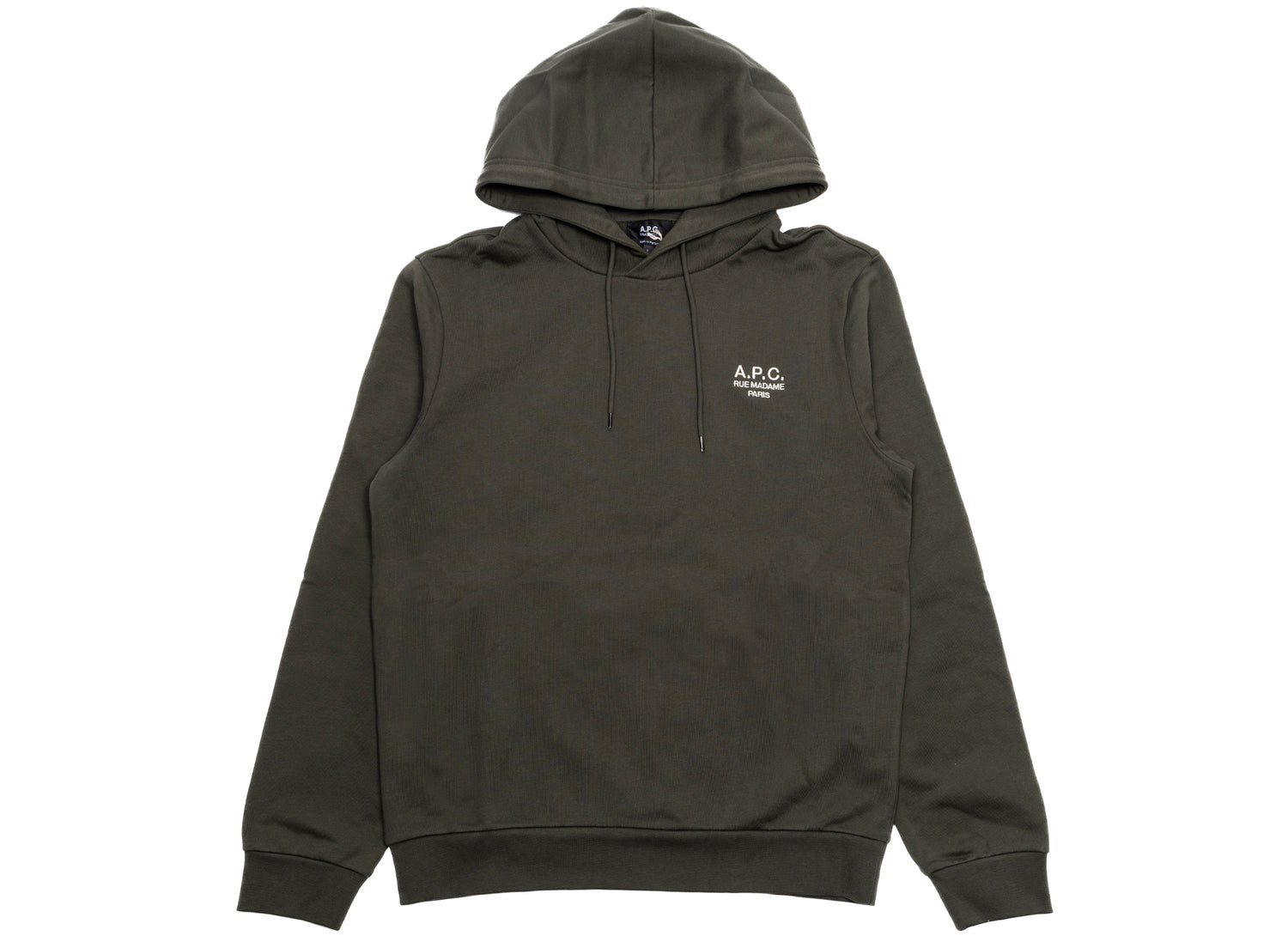 A.P.C. Rue Madame Hoodie in Olive