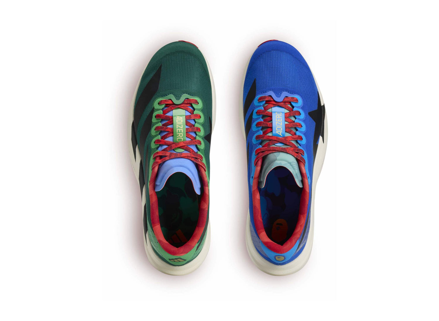 Adidas Adizero EVO SL Bape in Power Blue / Collegiate Green — view 5