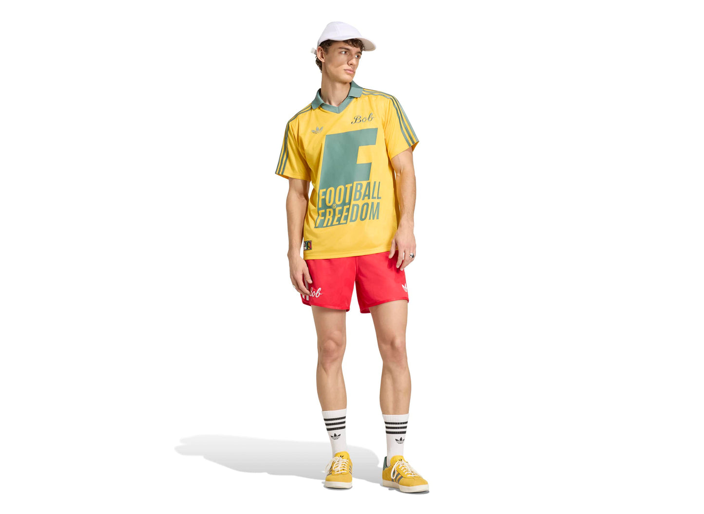 Adidas "Bob Marley" OG Short in Pure Ruby