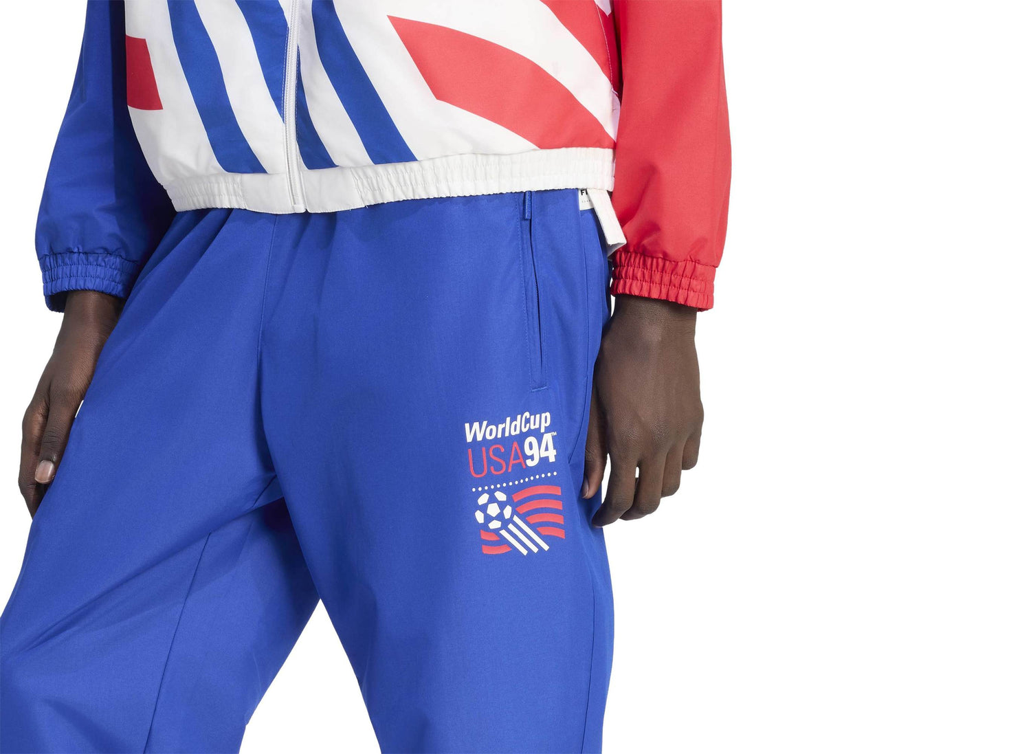 Adidas USA 94 Graphic Woven Track Pants in Royal Blue — view 5
