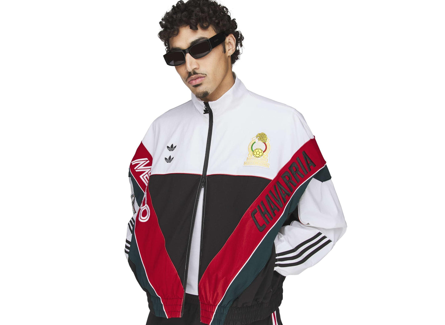 Adidas WC Chavarria CDM Gewebte Trainingsjacke in Weiß / Schwarz