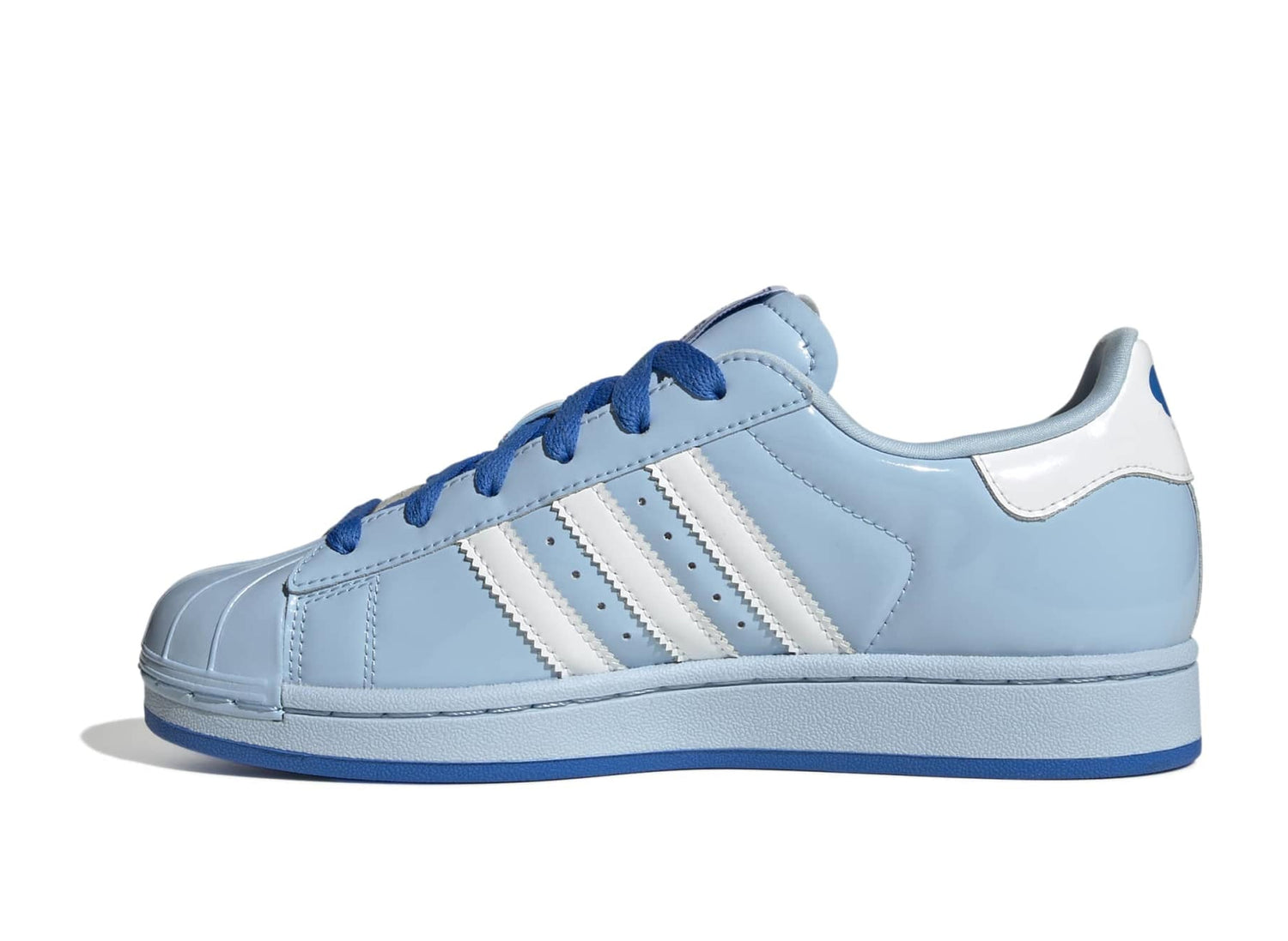 Women's Adidas Care Bears Superstar II in Clear Sky / White — view 3