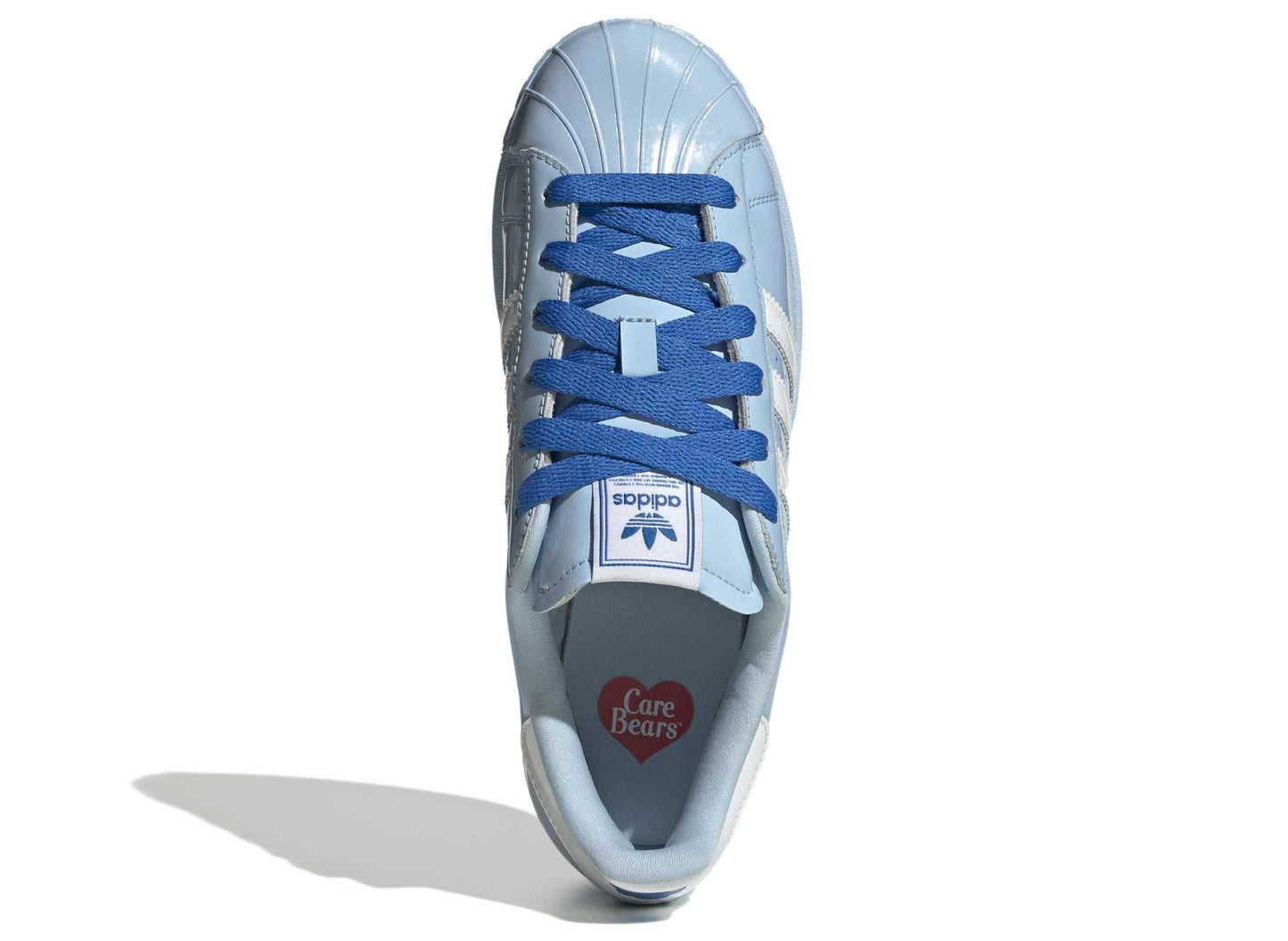 Women's Adidas Care Bears Superstar II in Clear Sky / White — view 4