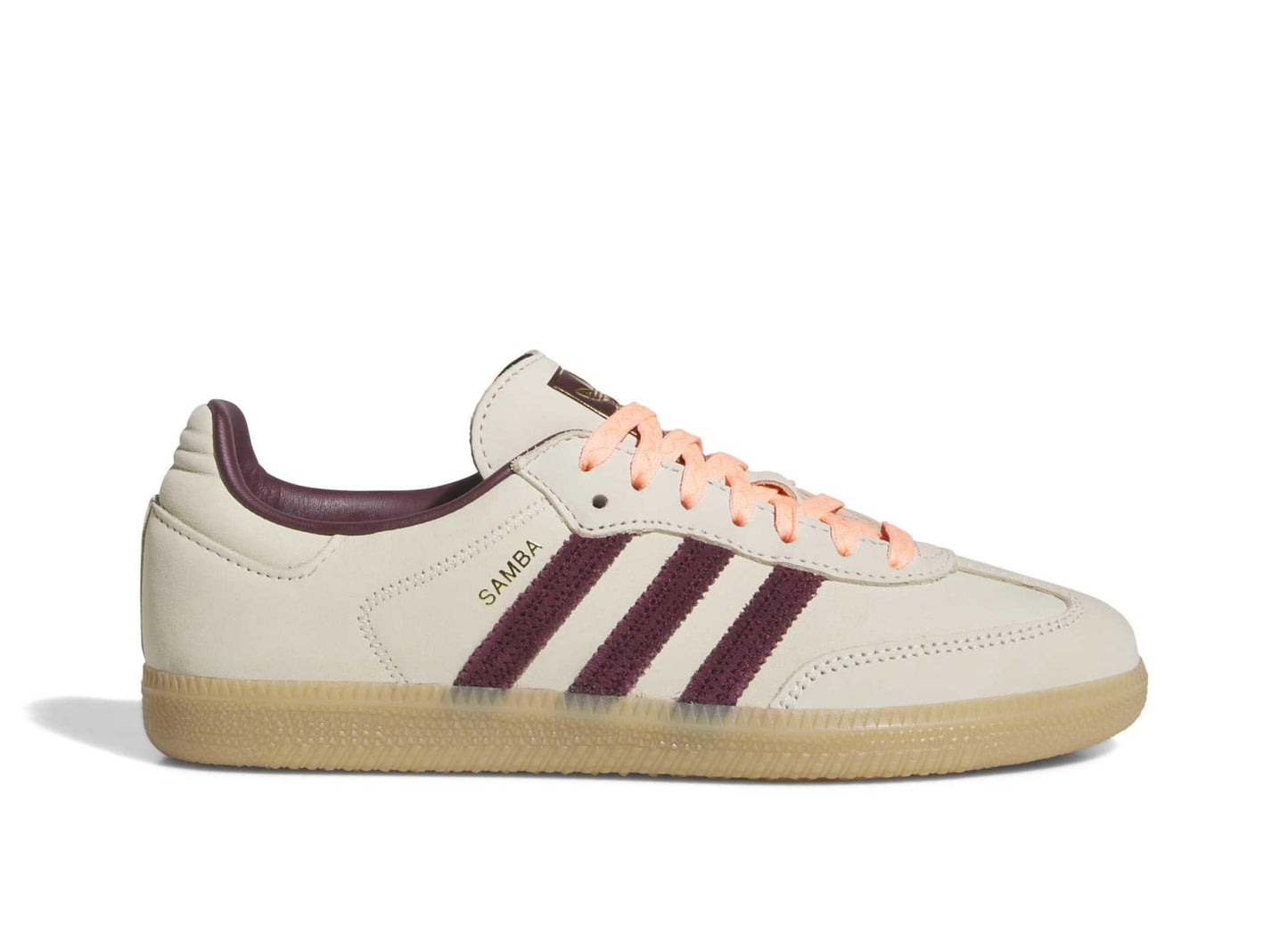 Women's Adidas Samba OG in Wonder White / Maroon