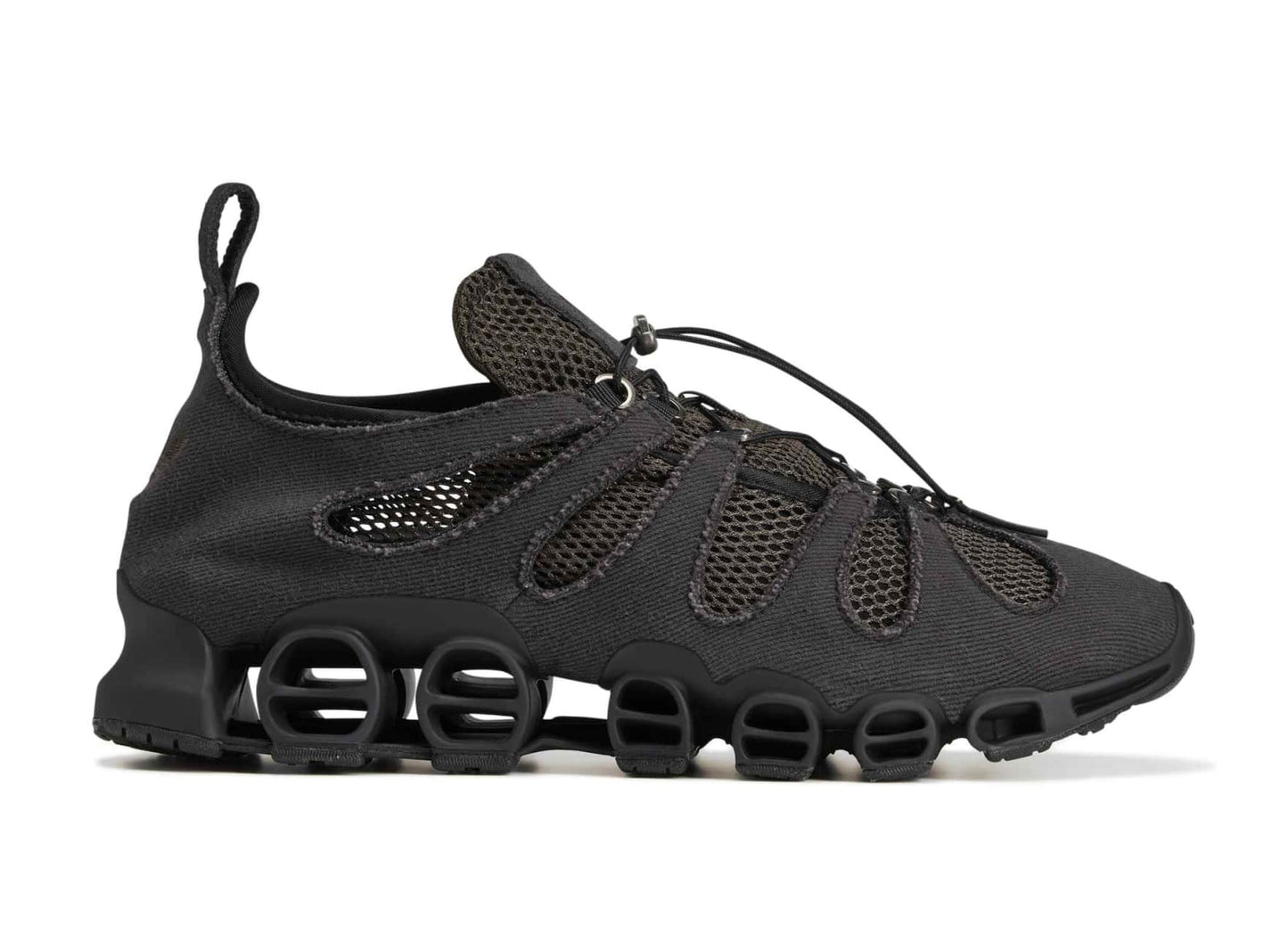 Damen Adidas x AVAVAV Megaride Cutout in Core Black / Shadow Olive