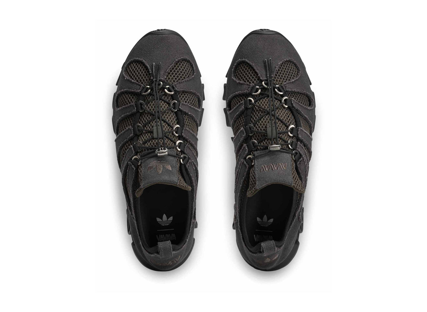 Damen Adidas x AVAVAV Megaride Cutout in Core Black / Shadow Olive