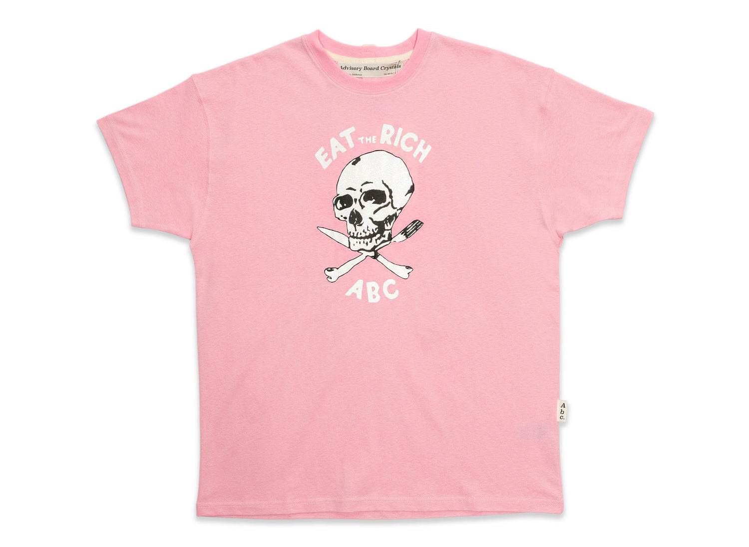 Advisory Board Crystals Abc. Skull S/S Tee in Pink