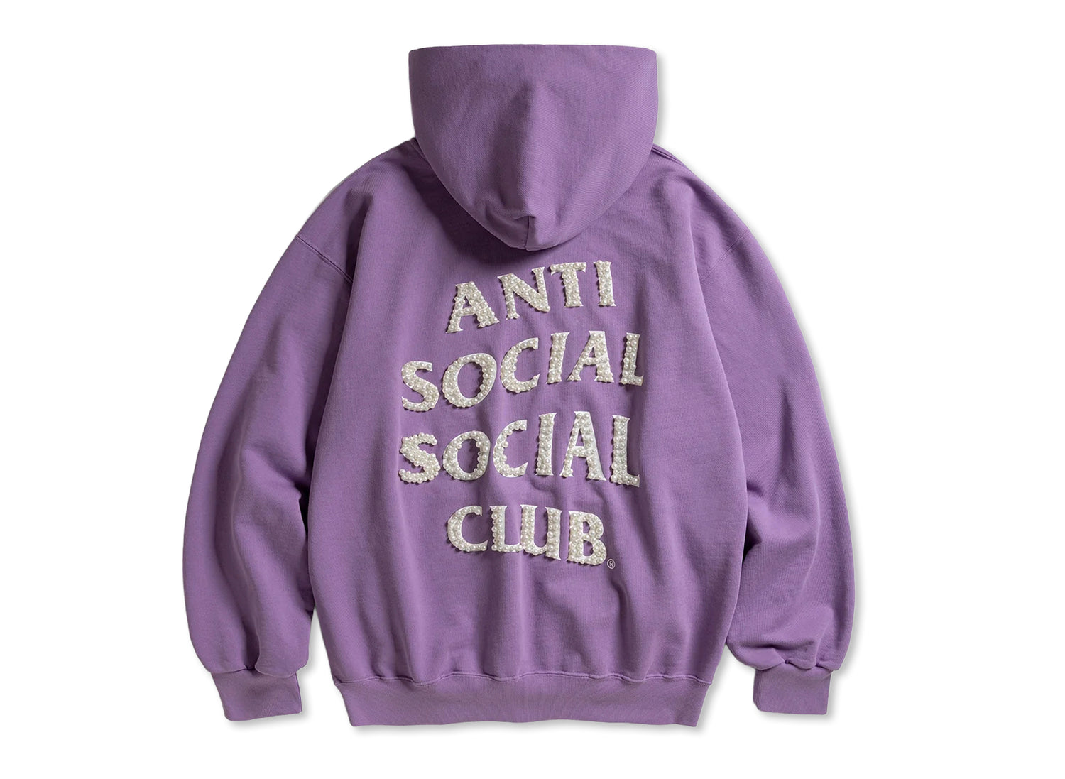 Anti Social Social Club 'Clutching Pearls' Hoodie in Washed Purple — view 2