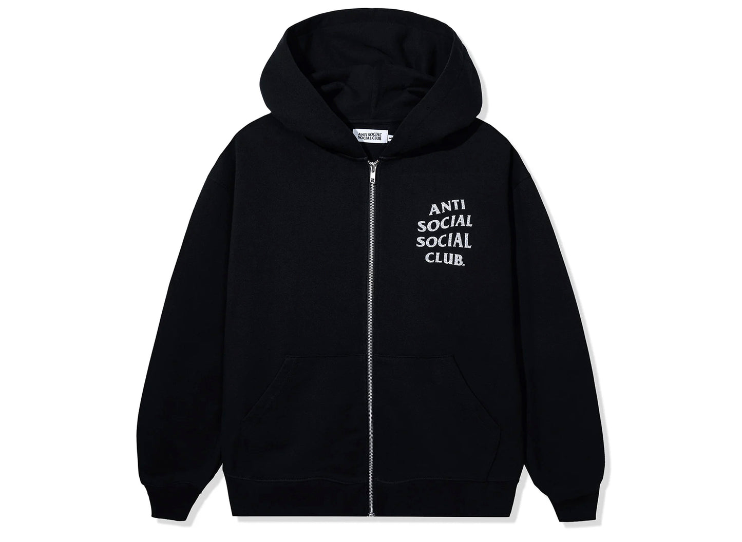 Anti Social Social Club Mind Game Glitter Hoodie in Black