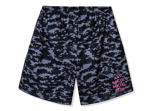 Anti Social Social Club Pixel Camo Shorts in Black