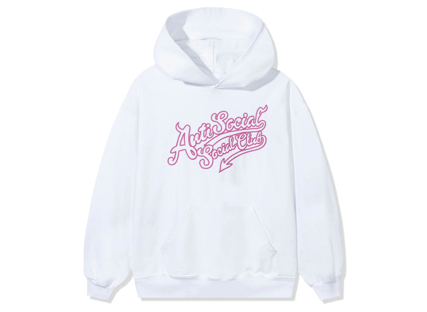 Anti Social Social Club Script Club Hoodie in White
