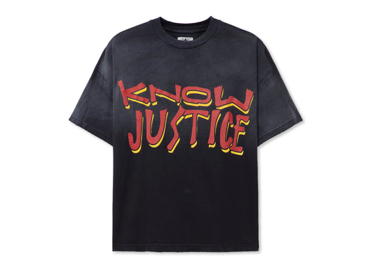 Barriers Know Justice Know Peace Boxy Tee in Mink