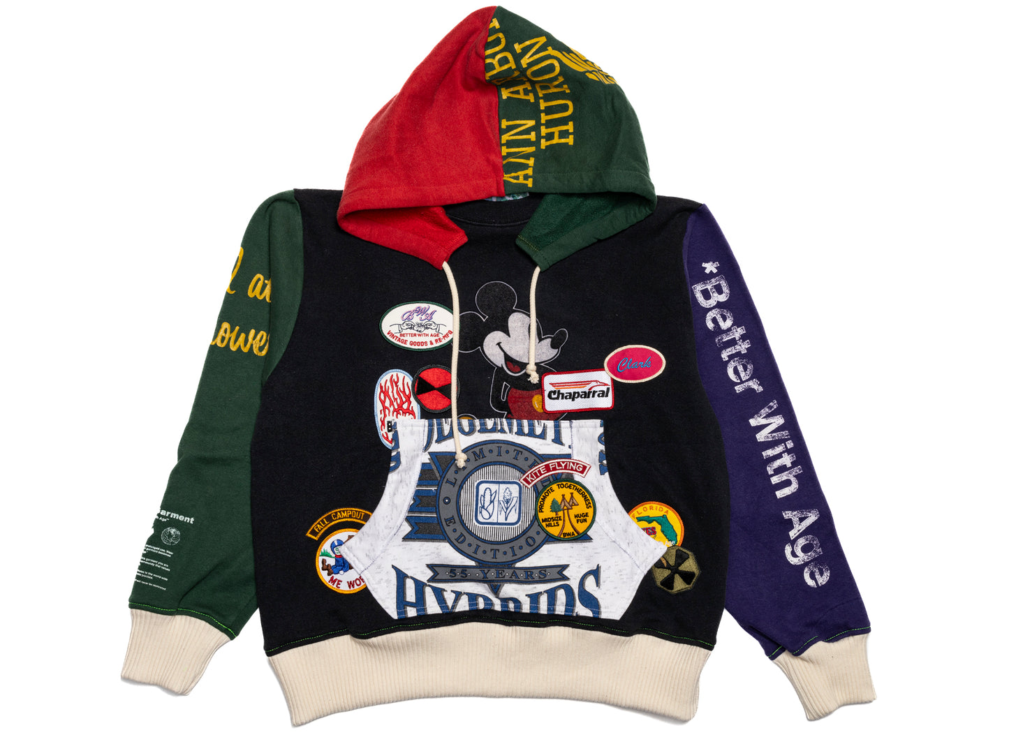 Better With Age Brando Afterhood Hoodie in Multi, men's hooded sweatshirt