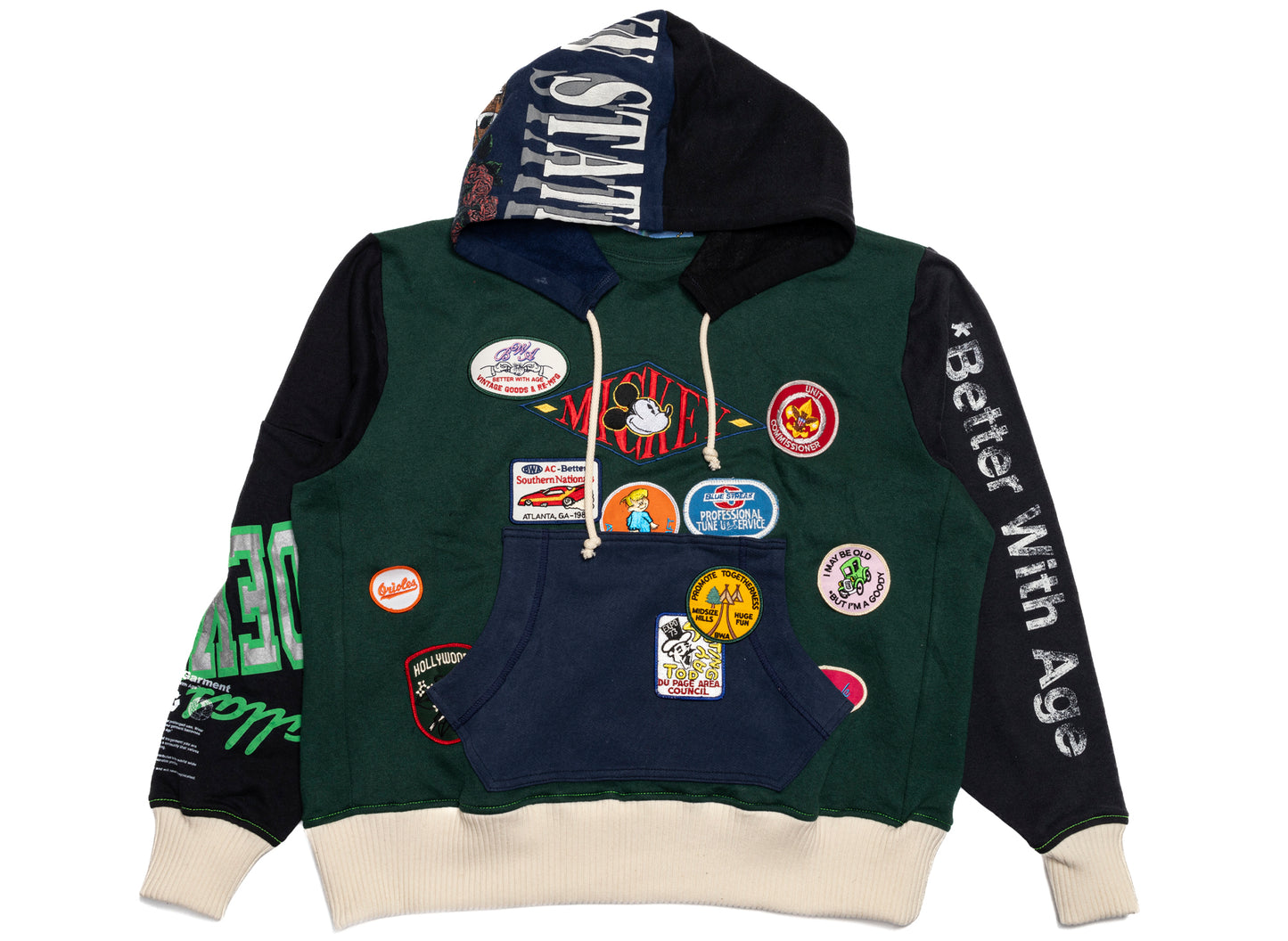 Better With Age Brando Afterhood Hoodie in Multi, men's hooded sweatshirt