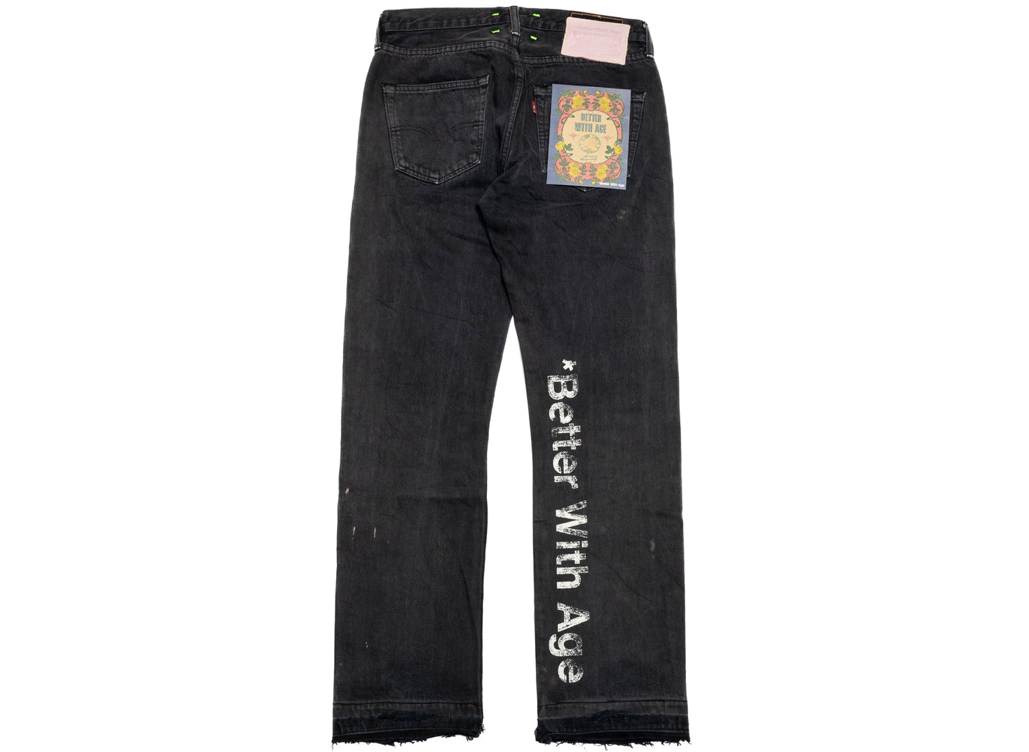 Better With Age Momma Denim in Black, men's handmade denim jeans, view 2