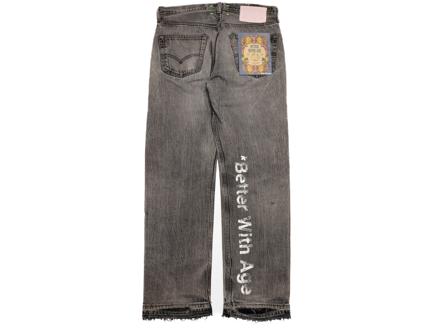 Better With Age Momma Denim in Black, men's handmade denim jeans, view 2