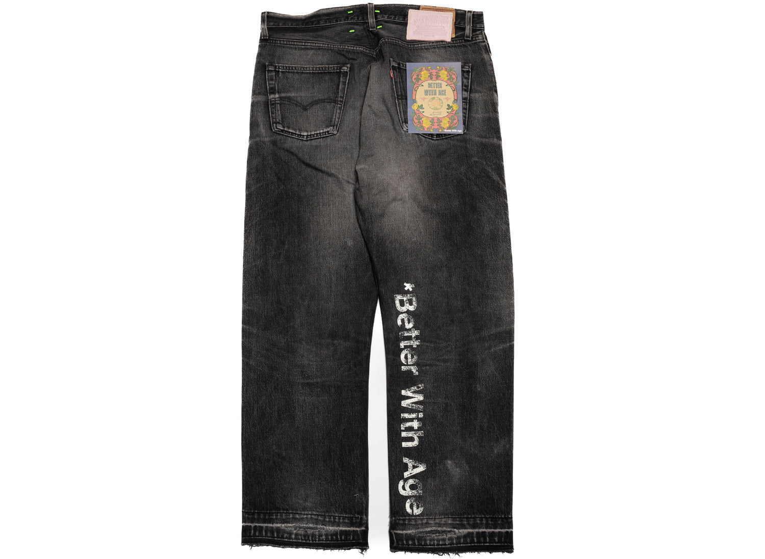 Better With Age Momma Denim in Black, men's handmade denim jeans, view 2