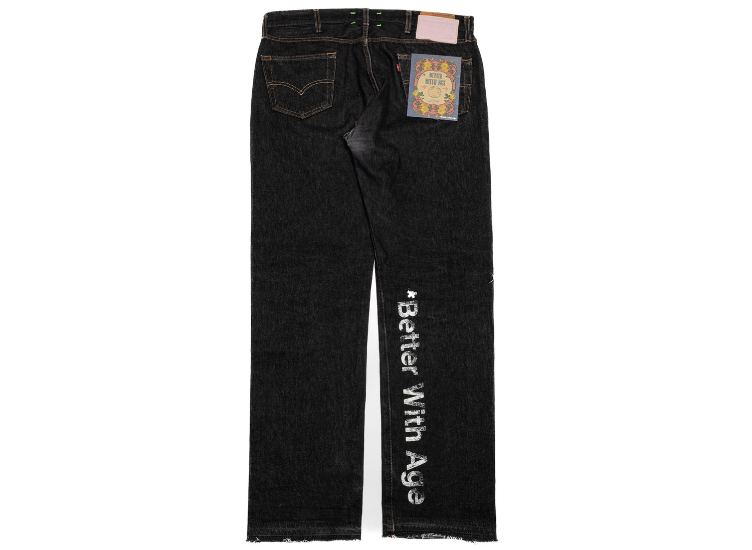 Better With Age Momma Denim in Black, men's handmade denim jeans, view 2