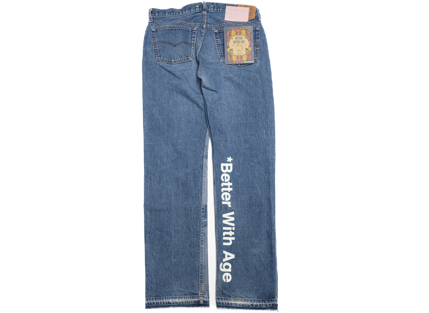 Better With Age Wedding Laser Denim in Indigo, men's denim jeans, view 2